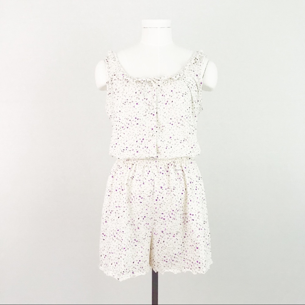 Vintage Cherokee Two-Piece Lounge Co-ord Set Floral Summer Pajamas